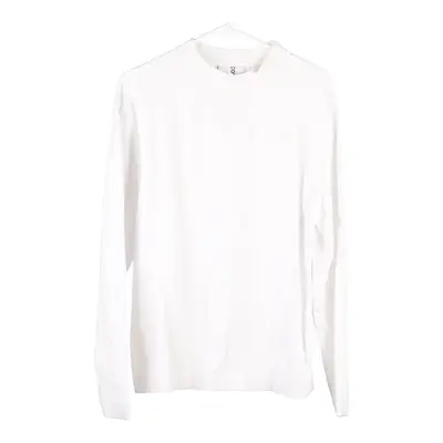 Age 16-18 Collusion Long Sleeve Top - Medium White Cotton