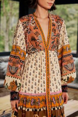 Dress Ainika Floral B 312042 Ainika-Floral-Beige | Color: AINIKA FLORAL BEIGE | Size: S