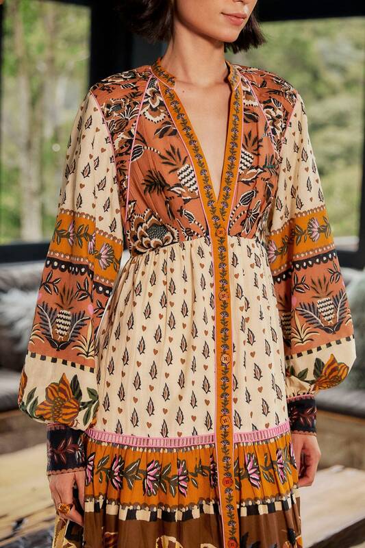Dress Ainika Floral B 312042 Ainika-Floral-Beige | Color: AINIKA FLORAL BEIGE | Size: S