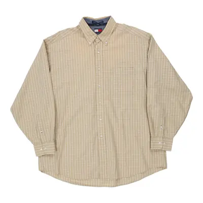 Tommy Hilfiger Checked Shirt - XL Beige Cotton