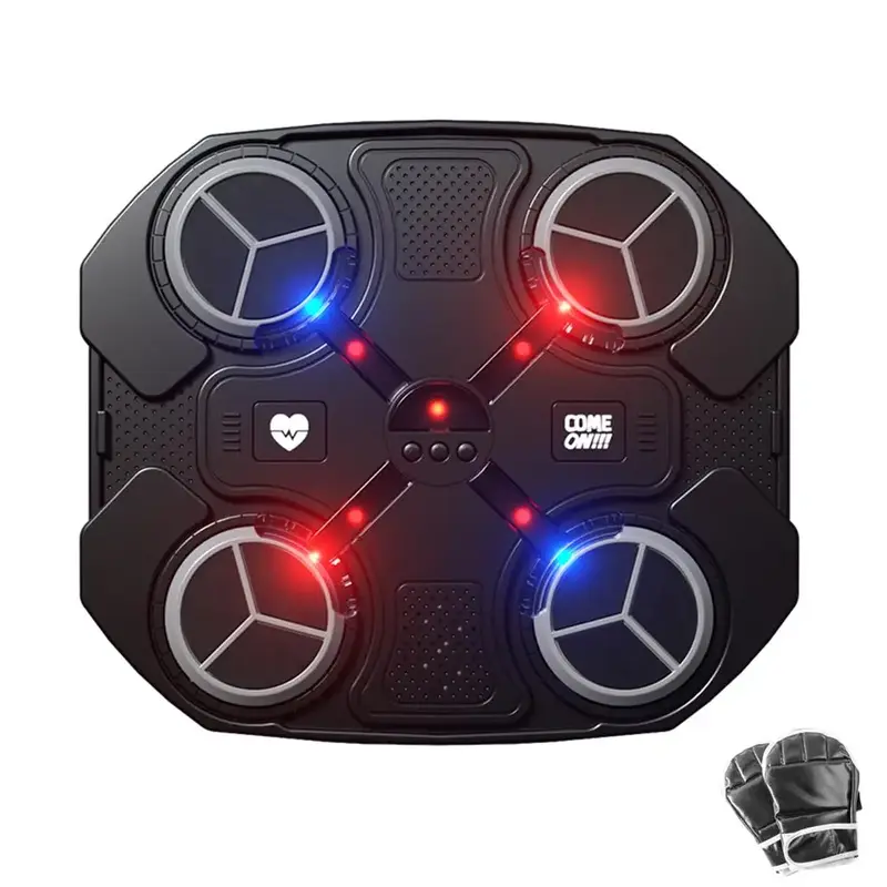 Electronic Kids Punching Game, LED Lights Music Boxing Target, Wall-mounted Fitness Toy with Adjustable Speed and Volume, Pun...