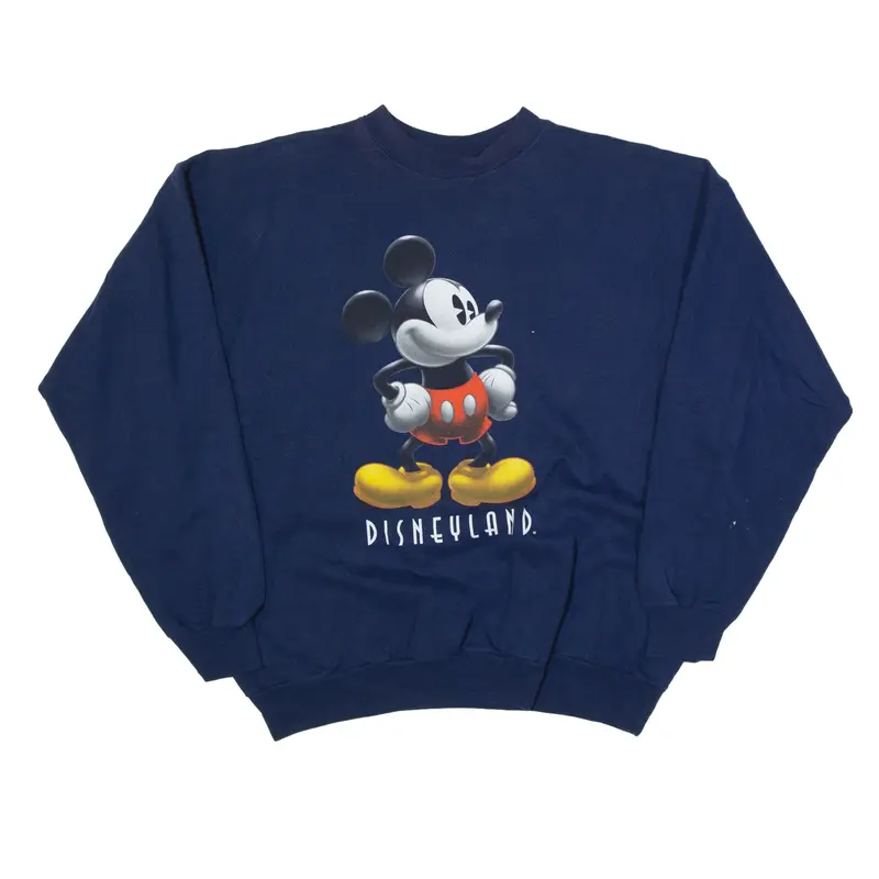 DISNEY Mickey Mouse Sweatshirt Blue Mens L