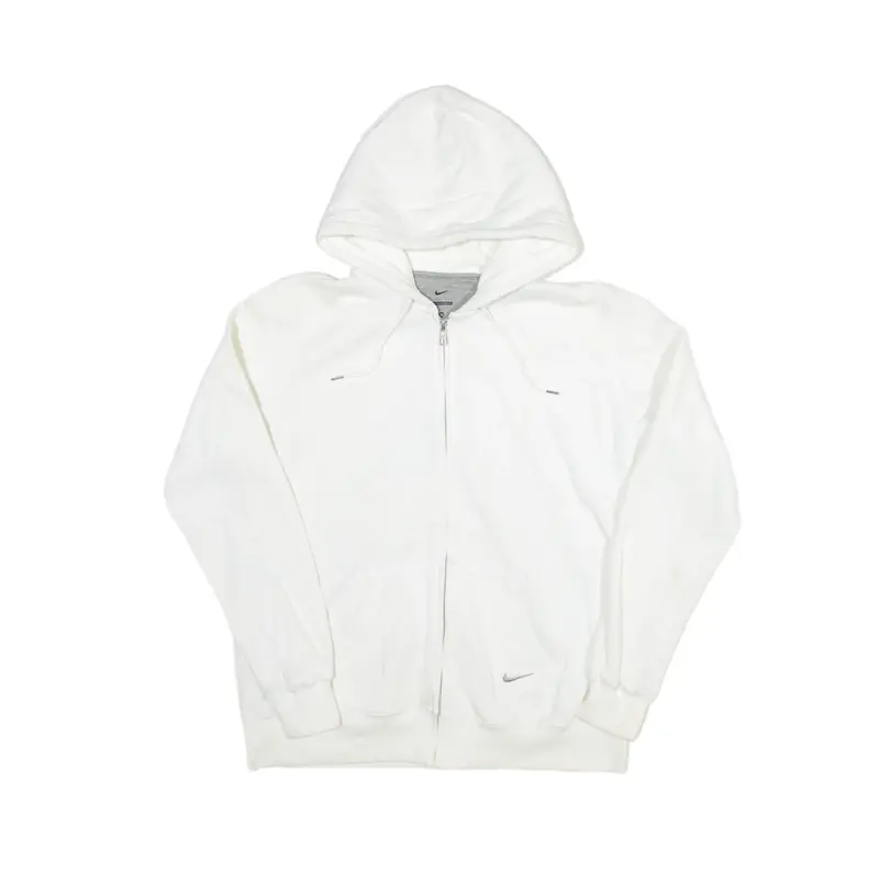 NIKE Hoodie White Full Zip Womens XL