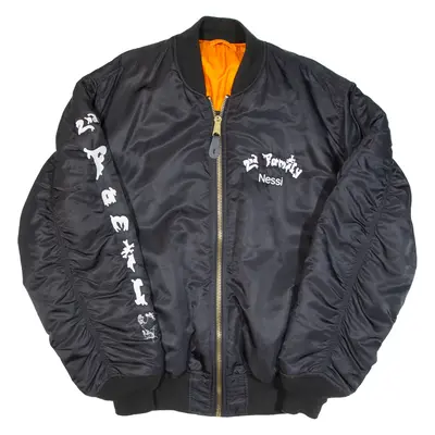 ALPHA INDUSTRIES Mens Flight Jacket Black 2XL