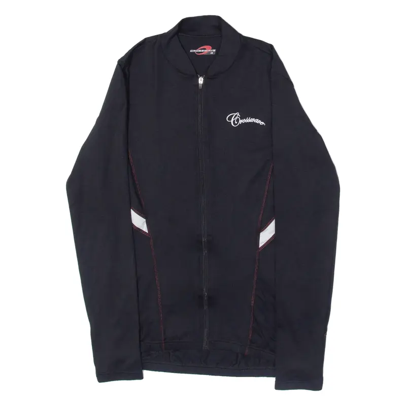 CROSSWAVE Full Zip Cycling Mens Jersey Black Long Sleeve S