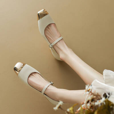 CHIKO Areil Square Toe Block Heels Mary Jane Shoes