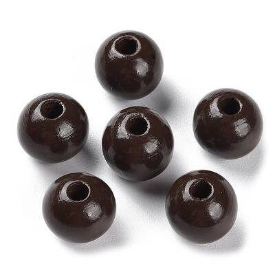 Spray Painted Natural Wood Beads