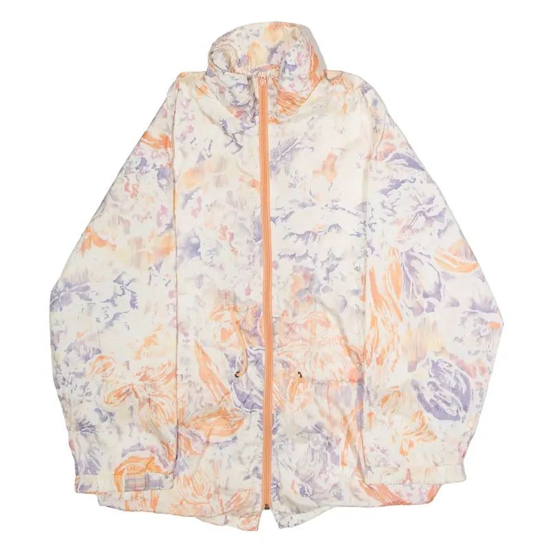 Womens Shell Jacket Cream 80s Crazy Pattern XS
