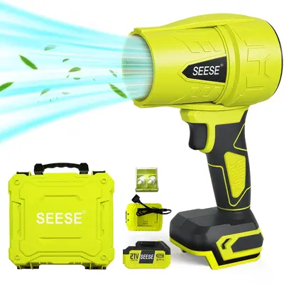 SEESE Turbo Jet Blower,Leaf Blower, Violent Turbo Fan, Brushless Pure Copper Motor,Car Drying After Wash, Handheld Snow Blowe...