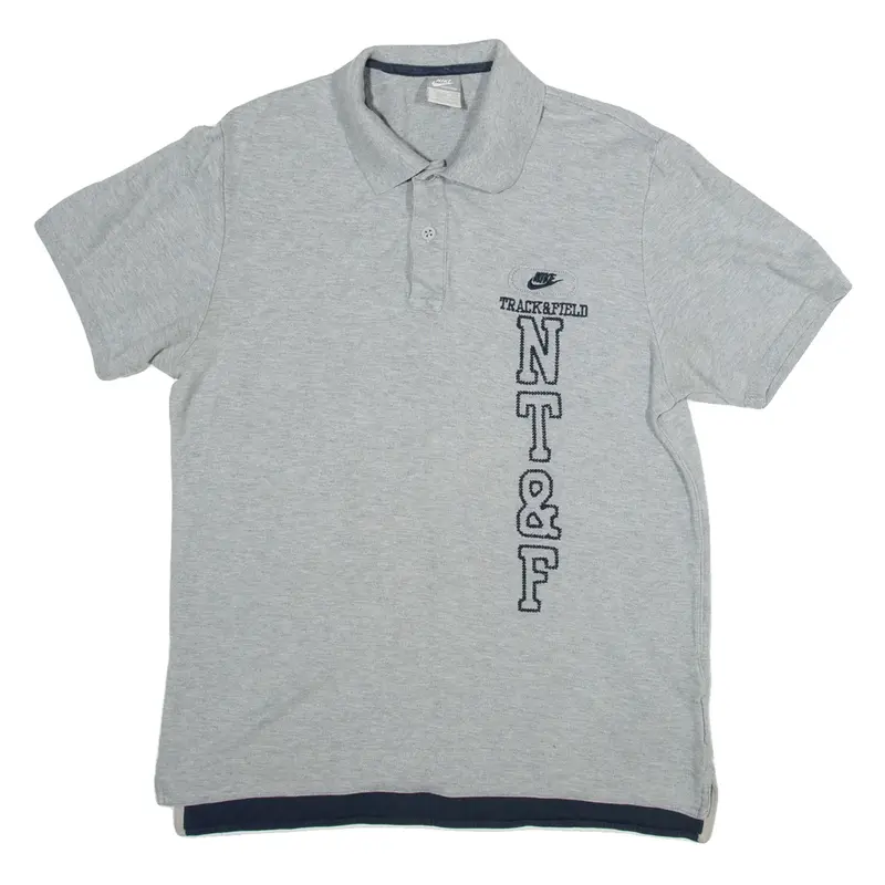 NIKE Mens Polo Shirt Grey L