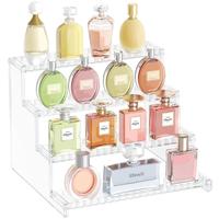 Lifewit 12 Inch 4 Tier Clear Display Stand with Decorative Fences for Cologne, Fragrance, Figures, Cupcakes & Perfumes - Vers...