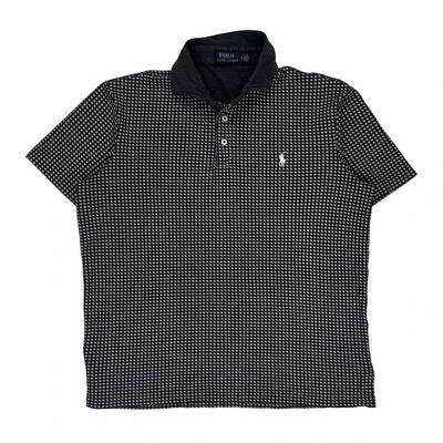 Polo By Ralph Lauren Polo Shirt - Medium Black & White Cotton