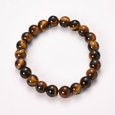 Natural Tiger Eye Beaded Stretch Bracelets