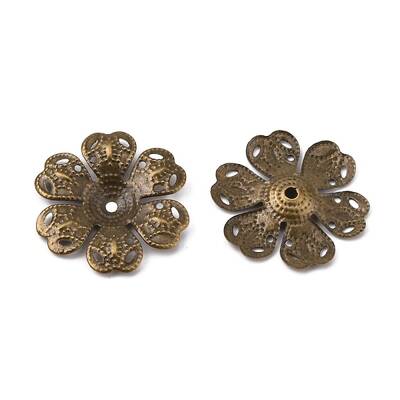 6-Petal Iron Bead Caps