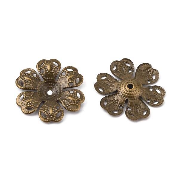 6-Petal Iron Bead Caps