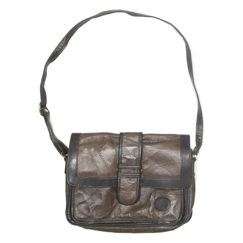 Mens Satchel Bag Brown Leather 90s