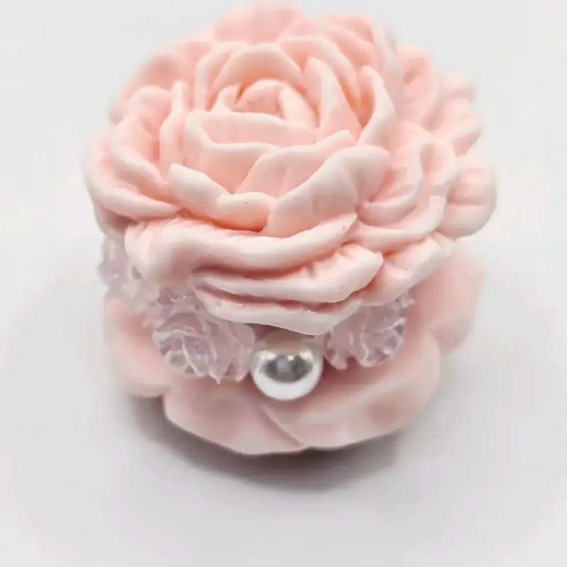 Fancy Flower Beads for Jewelry Making - round bead Crystal Diy Charms