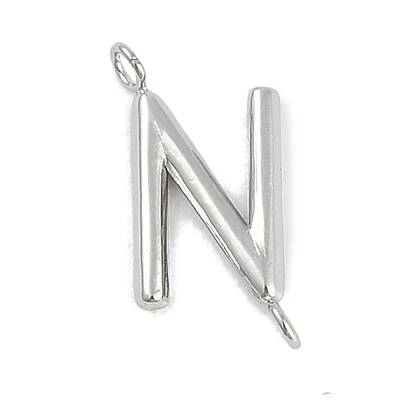 304 Stainless Steel Letter Connector Charms