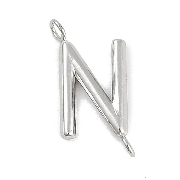 304 Stainless Steel Letter Connector Charms