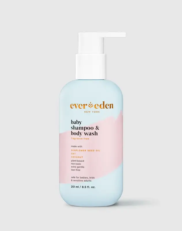 Evereden Baby Shampoo & Body Wash - Gentle, Clean for Sensitive Skin - Safe, Non-toxic Ingredients, Non-Drying Formula, Hydra...
