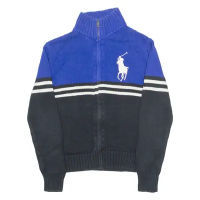 POLO RALPH LAUREN Boys Jumper Black High Neck Tight Knit XL