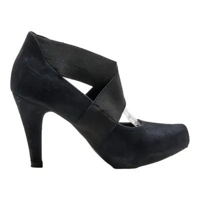 MARCO TOZZI Mary Jane Heels Black Leather Womens UK 5