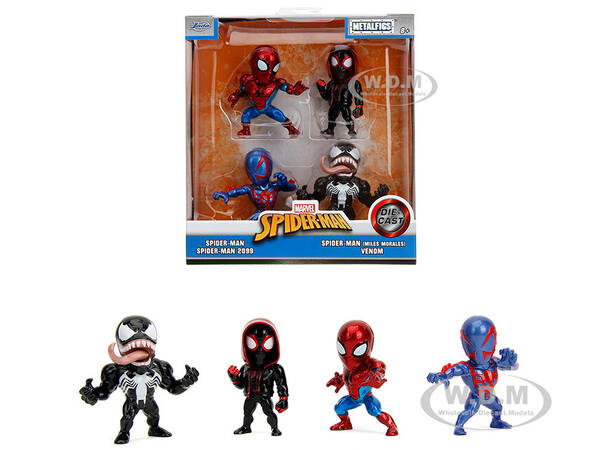 Set of 4 Diecast Figures Spider-Man Wave 4 Metalfigs Series Diecast models by Jada