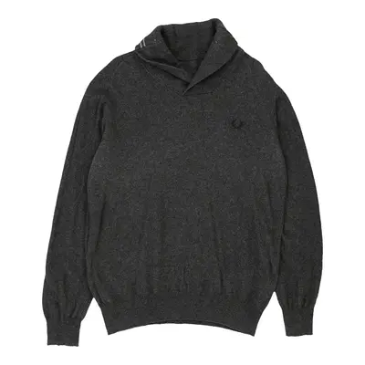 Fred Perry Jumper - Large Grey Wool Blend