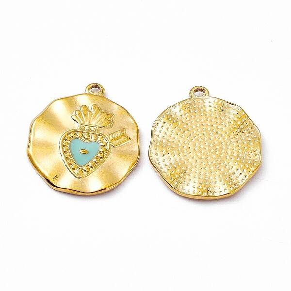 PVD Vacuum Plating 201 Stainless Steel Enamel Pendants