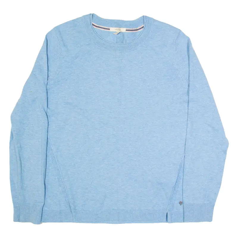 WHITE STUFF Womens Jumper Blue Tight Knit Wool UK 12