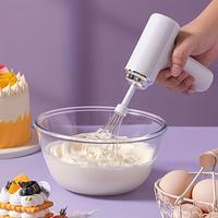 Cordless Electric Hand Mixer | 3-Speed Rechargeable Whisk with 2 Detachable Heads, Compact Baking Tool for Thin batter / Eggs...
