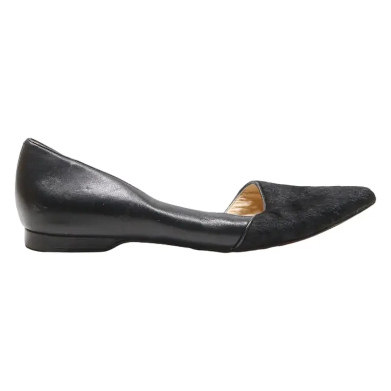 COLE HAAN Ballet Shoes Black Leather Womens UK 5.5