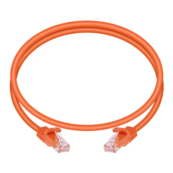 11331 Monoprice Cat5e Ethernet Patch Cable FLEXboot Snagless RJ45 Stranded 350MHz UTP Pure Bare Copper 24AWG 3ft Orange