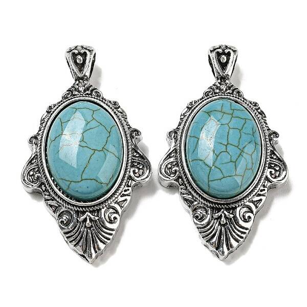Synthetic Turquoise Big Pendants