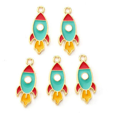Light Gold Plated Alloy Enamel Pendants