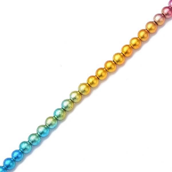 Electroplate Synthetic Non-magnetic Hematite Beads Strands