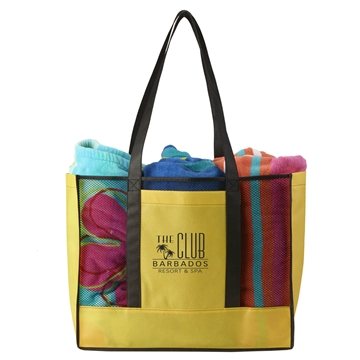 150 Customized Havasu Non-Woven Beach Tote - Mesh Construction & ...