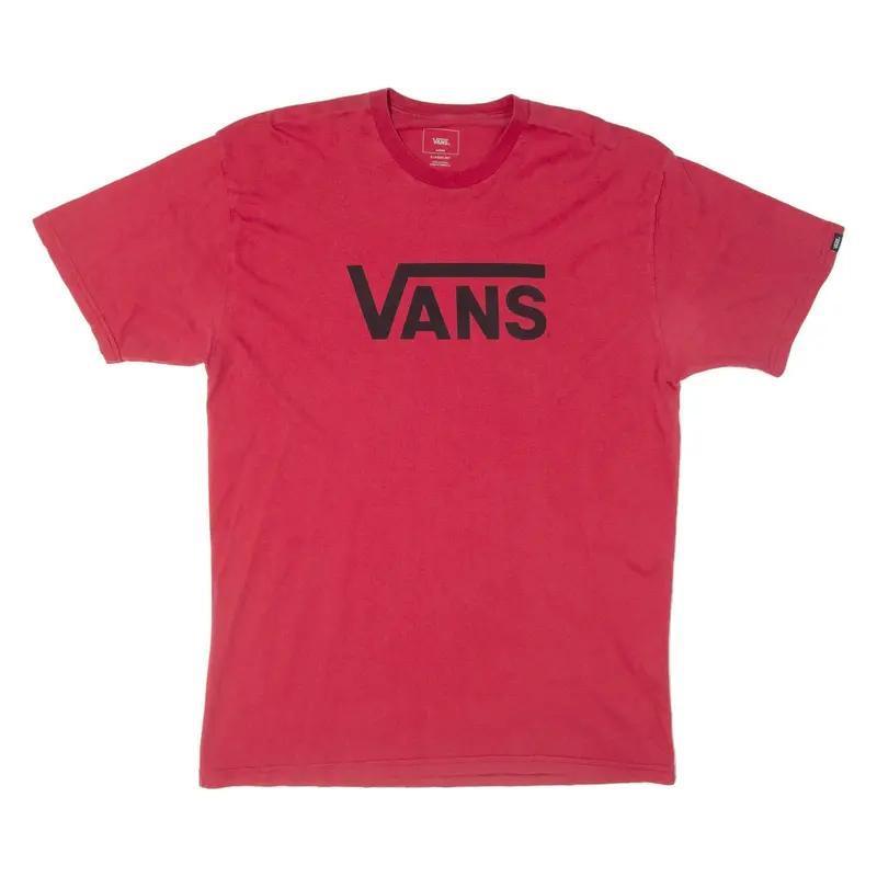 VANS Mens T-Shirt Red L