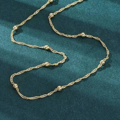 Brass Satellite Chains Necklace for Women