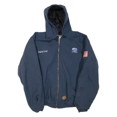 RED KAP Mens Jacket Blue Hooded L