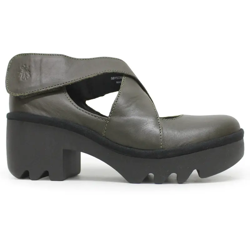 Fly London TOGO533FLY Dublin Leather Women's Heels Shoes - Military - Size:US 9-9.5 Women