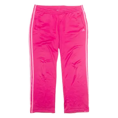ADIDAS Womens Track Pants Pink Straight L W36 L29