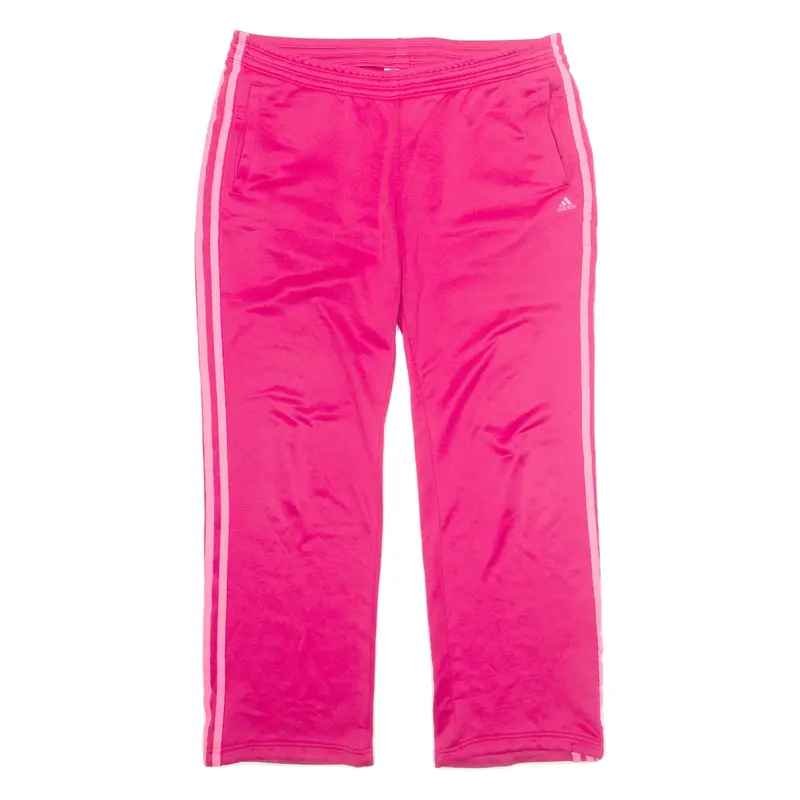 ADIDAS Womens Track Pants Pink Straight L W36 L29