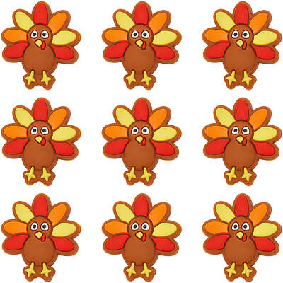 10Pcs Thanksgiving Day Food Grade Eco-Friendly Silicone Beads
