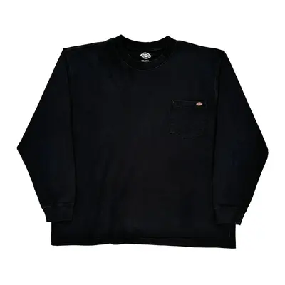 Dickies Long Sleeve T-Shirt - 2XL Black Cotton