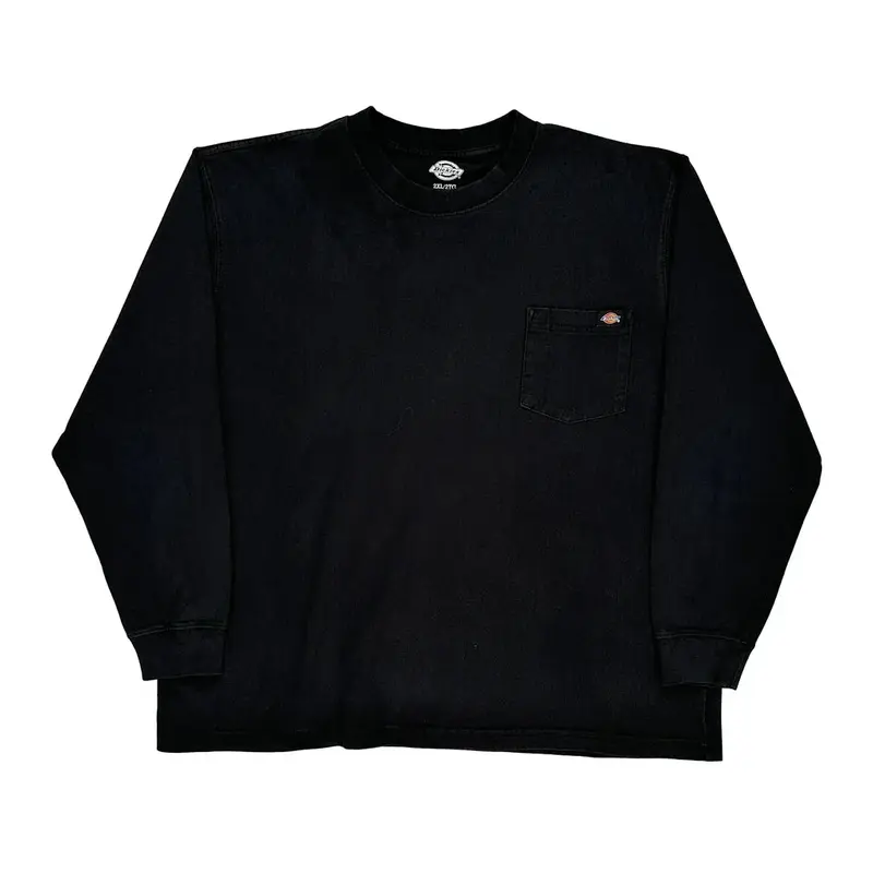 Dickies Long Sleeve T-Shirt - 2XL Black Cotton