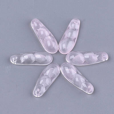 Transparent Spray Painted Glass Pendants
