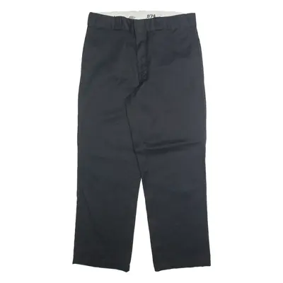 DICKIES Chino Mens Trousers Black Regular Straight W32 L30