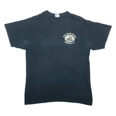 GILDAN Mens T-Shirt Black USA L