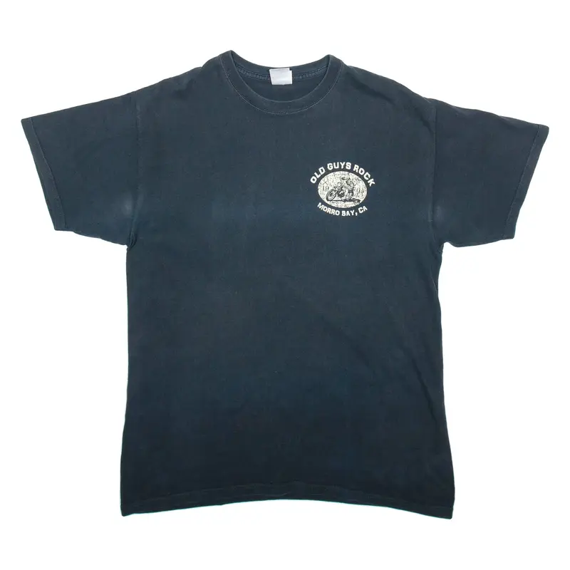 GILDAN Mens T-Shirt Black USA L